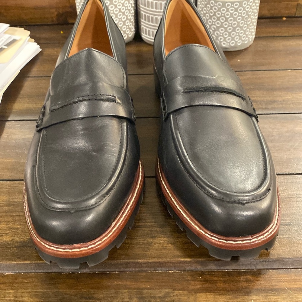 Madewell the Corrine lugsole loafer size 9.5 black